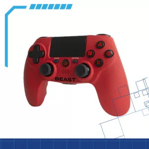Control Ps4 Pc Bluetooth Rojo y Negro Inalámbrico Play Four
