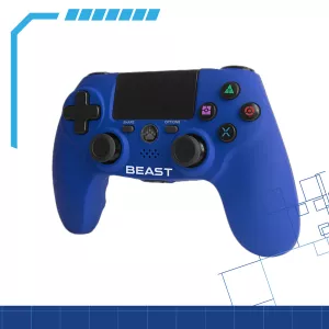Control Ps4 Pc Bluetooth Azul y Negro Inalámbrico Play Four