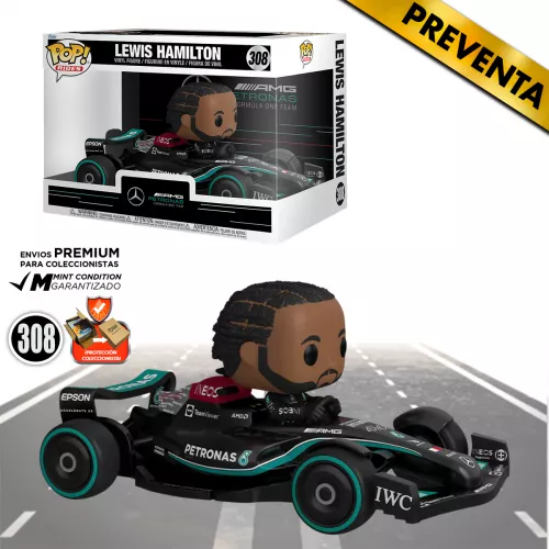 PREVENTA Funko Pop Ride SPR DLX Mercedes Hamilton #308 Formula1