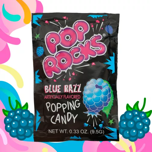 Dulce Acidito Explota En Tu Boca Pop Rocks Blue- Raspberry