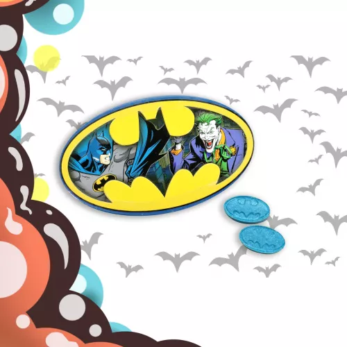 Dulce en Pastillero Metalico Batman Nemesis DC Comics