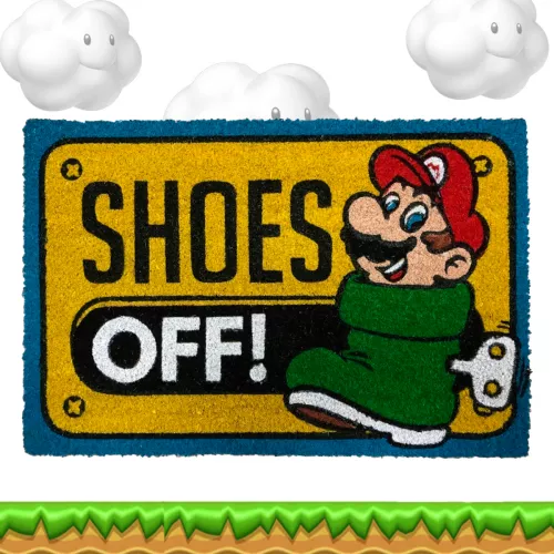 Tapete Nintendo Super Mario Bros. Shoes Off Coir Doormat 17X29