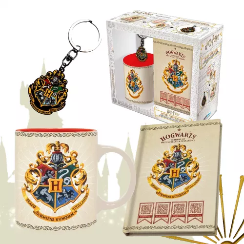 Aby Style Set De Taza Libreta y Llavero Harry Potter Hogwarts Logo