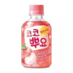 Cocopuyo Bebida Coreana sabor Durazno con trocitos de Gelatina de Coco 280ml