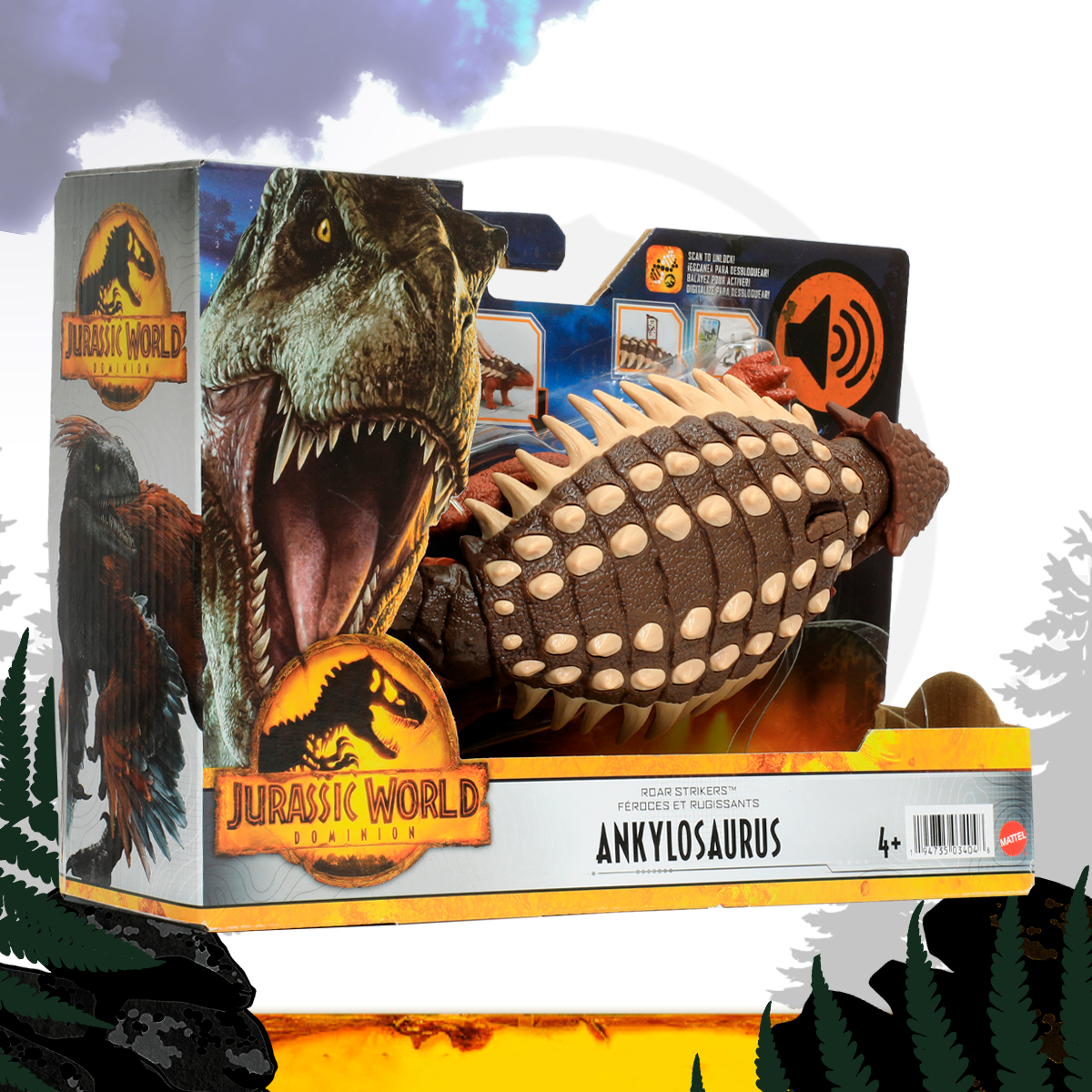 Figura Jurassic World Dominion Roar Strikers Ankylosaurus Cafe Mattel |  Mattel | Cracken Shop